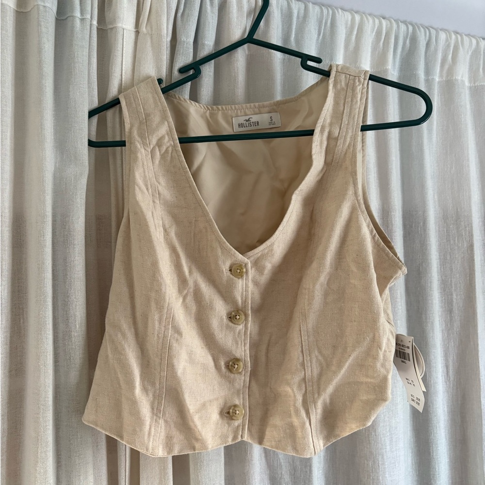 Hollister Linen Blend Vest Top